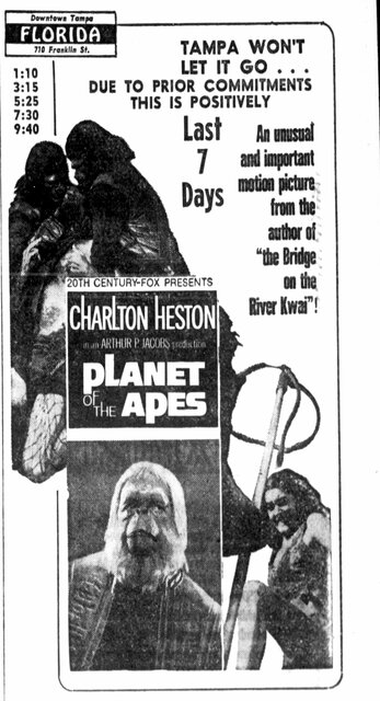 Planet of the Apes Florida Theater Tampa